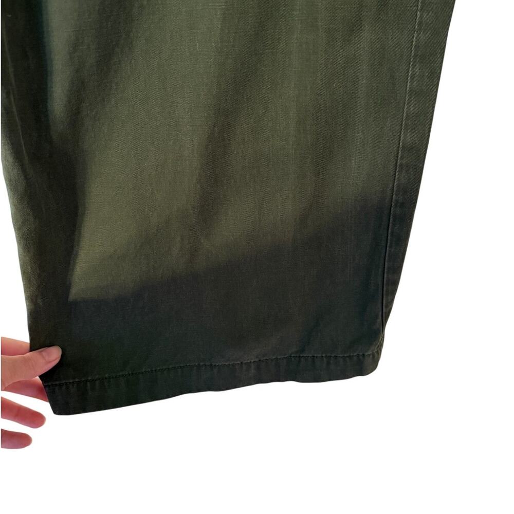 Madewell The Harlow Wide-Leg Pants in Olive Green - Picture 4 of 8